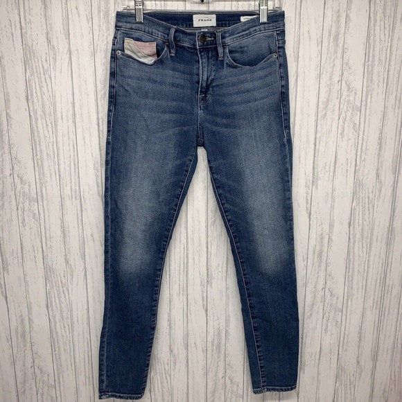 Womens Size 29 Frame Le Skinny De Jeanne Willow Spring Jeans EUC - Picture 1 of 6